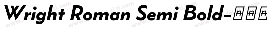 Wright Roman Semi Bold字体转换